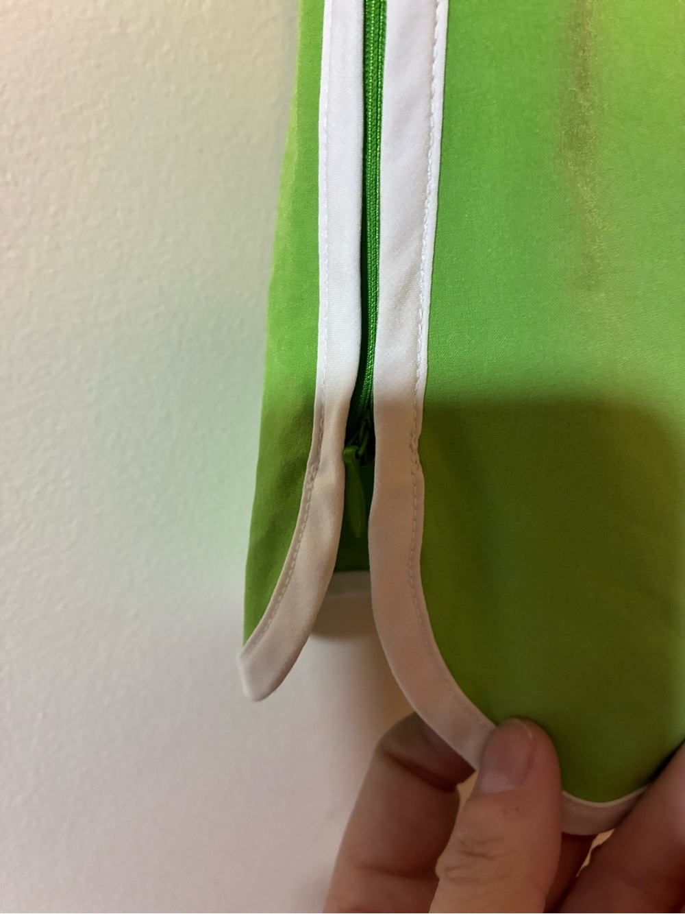 Vintage Athleta Swift Zip Skort Lime Green Floral Athletic Tennis Golf Skirt 8 - Picture 5 of 11